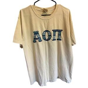 Comfort colors large Alpha Omega Pi Frat shirt